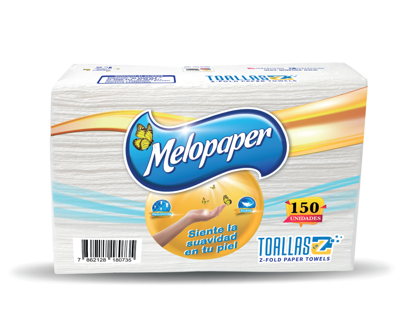 Toalla de Manos doblada en Z Melopaper